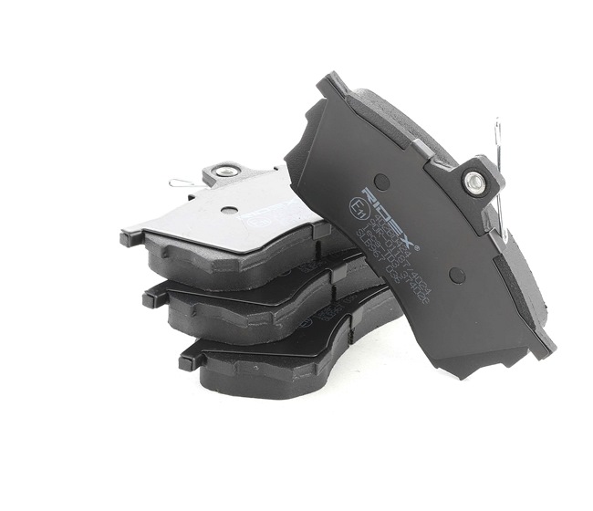 RIDEX 402B0424: Bremsbeläge Vorderachse, mit Feder
