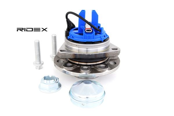 RIDEX 654W0519: Комплект колесен лагер от двете страни на предната ос, с вграден сензор за ABS, Интегриран лагер в колесната главина