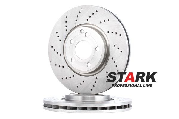 STARK SKBD-0023265: Bremseskive framaksel, Ø: 322mm, ventilert, Støpejern, Ø: 322mm, uten belegg, uten skruer