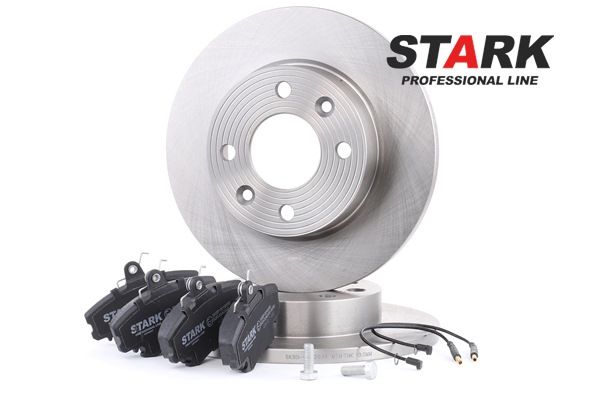 STARK SKBK-1090094: Kit de discos de freno y pastillas Eje delantero, Ø: 238mm, macizo