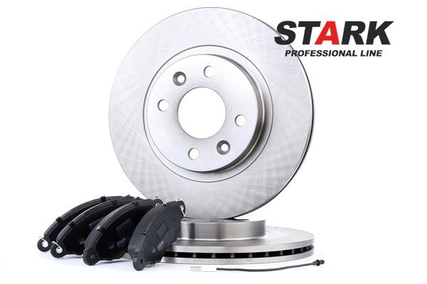 STARK SKBK-1090166: Kit de discos de freno y pastillas Eje delantero, Ø: 259mm, ventilado