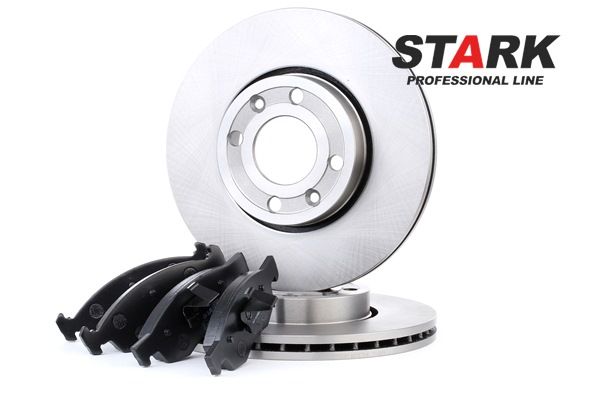 STARK SKBK-1090198: Kit de discos de freno y pastillas Eje delantero, Ø: 260mm, ventilado, Chapa antichirridos