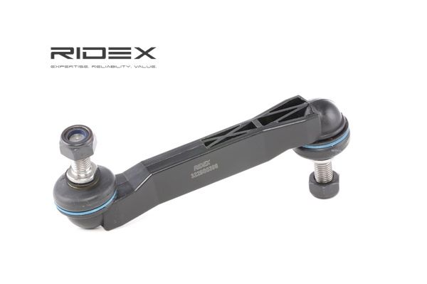 RIDEX 3229S0398: Bieleta de suspensión Eje trasero izquierda, Eje trasero, derecha, 130mm, Plástico, con tuercas