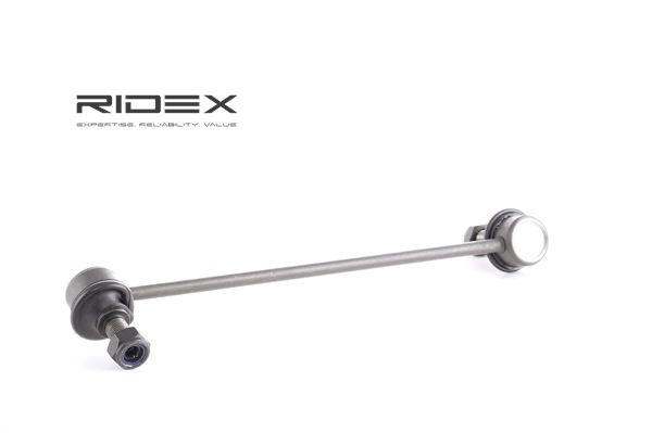 RIDEX 3229S0396: Drążek / wspornik, stabilizator os przednia, z prawej, 273[mm], Stal