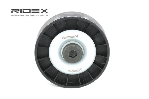 RIDEX 312D0076: Rolka kierunkowa / prowadząca, pasek klinowy zębaty Ø: 80[mm], Ø: 80[mm], ze śrubą