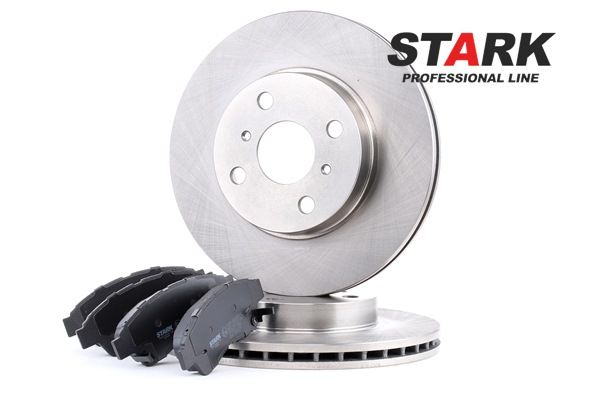 STARK SKBK-1090261: Kit de discos de freno y pastillas Eje delantero, Ø: 255mm, ventilado