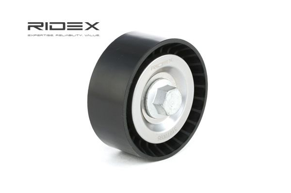 RIDEX 310T0095: Spannrolle, Keilrippenriemen Ø: 65mm, Ø: 65mm, mit Schraube