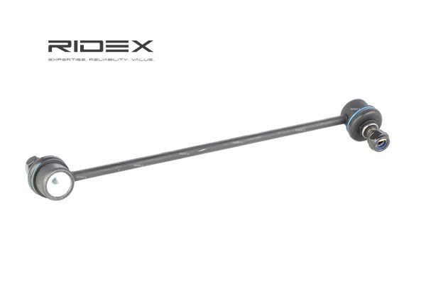 RIDEX 3229S0208: Bieleta de suspensión Eje delantero, izquierda, 285mm, Acero