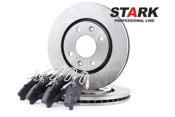 STARK SKBK-1090273: Kit de discos de freno y pastillas Eje delantero, Ø: 260mm, ventilado