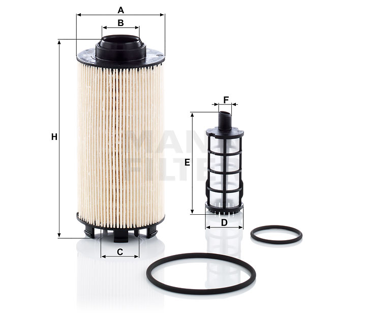 MANN-FILTER PU 8010-2 x: Kraftstofffilter mit Dichtung