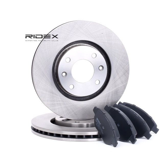 RIDEX 3405B0050 Bremsscheiben und -beläge Vorderachse, Ø: 283mm, Belüftet