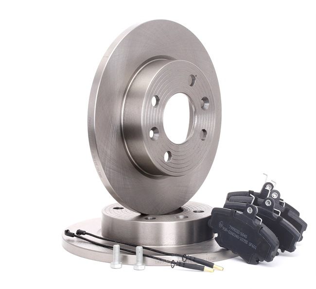 RIDEX 3405B0095: Kit de discos de freno y pastillas Eje delantero, Ø: 238mm, macizo