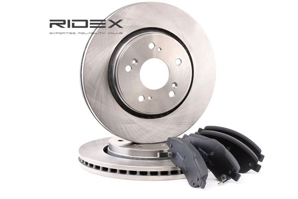 RIDEX 3405B0146: Kit de discos de freno y pastillas Eje delantero, Ø: 293mm, ventilado