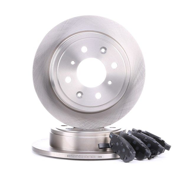 RIDEX 3405B0208: Kit de discos de freno y pastillas Eje trasero, Ø: 238mm, macizo