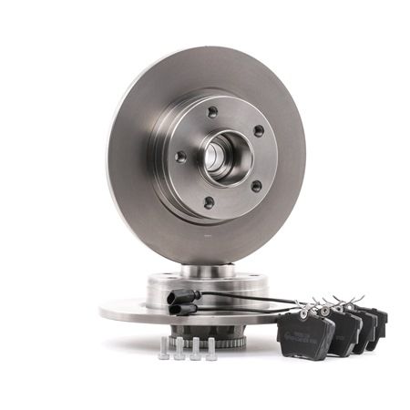 RIDEX 3405B0174: Bremžu komplekts, Disku bremzes Aizmugurējais tilts, Ø: 280mm, pilnīgi, ar ABS devēja gredzenu, ar riteņa rumbas gultņu komplektu