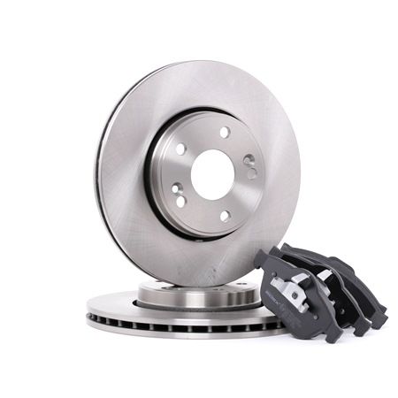 RIDEX 3405B0227: Kit de discos de freno y pastillas Eje delantero, Ø: 280mm, ventilado