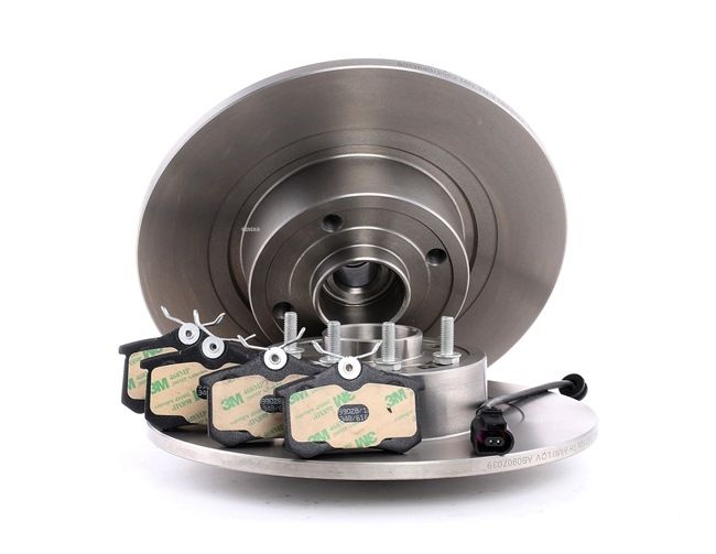 RIDEX 3405B0120: Souprava brzd, koutocova brzda Zadní náprava, R: 270mm, plný, s ložiskem (kola), s ABS senzorem
