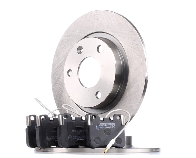 RIDEX 3405B0100: Fék készlet, tárcsafék elsőtengely, Ø: 238mm, tele