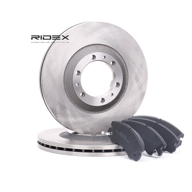 RIDEX 3405B0142: Σετ φρένων, δισκόφρενα μπροστινός άξονας, Ø: 280mm, αεριζόμενο
