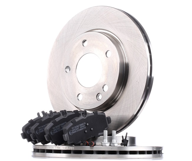 RIDEX 3405B0269: Kit de discos de freno y pastillas Eje delantero, Ø: 260mm, ventilado