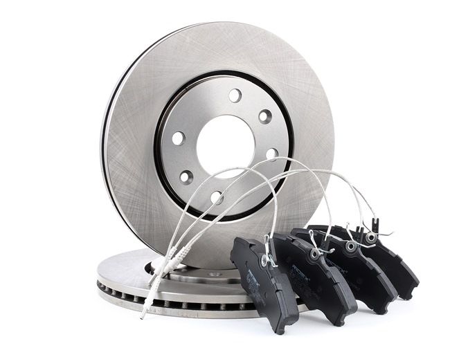 RIDEX 3405B0274: Kit de discos de freno y pastillas Eje delantero, Ø: 260mm, ventilado