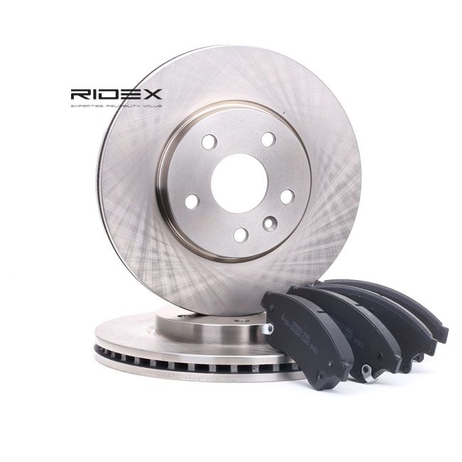 RIDEX 3405B0221: Kit de discos de freno y pastillas Eje delantero, Ø: 276mm, ventilado