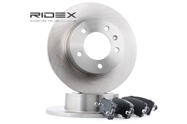 RIDEX 3405B0179 Kit de discos de freno y pastillas RENAULT SCENIC 3 (JZ0/1) 110 cv Gasóleo costo