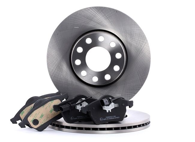 RIDEX 3405B0094: Kit de discos de freno y pastillas Eje delantero, Ø: 288mm, ventilado, Chapa antichirridos