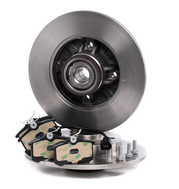RIDEX 3405B0246: Souprava brzd, koutocova brzda Zadní náprava, R: 249mm, plný, s ABS senzorem, s ložiskem (kola)