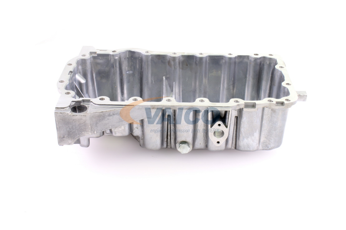 VAICO V10-2762: Baie ulei Rezervor ulei, cu buson de golire ulei, fara etansare, cu alezaj pentru senzor nivel ulei, Original VAICO Quality