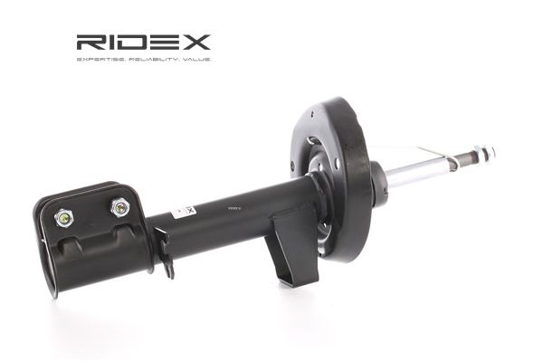 RIDEX 854S1479: Amortizators pa kreisi, pa labi, Priekšējais tilts, Gāzes spiediens, Amortizatora statne