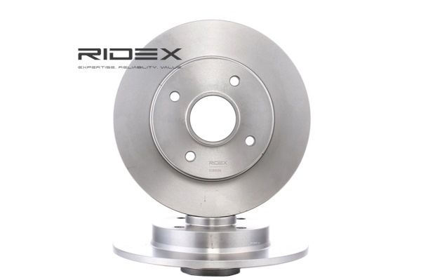 RIDEX 82B0656: Brzdový kotouč Zadní náprava, R: 248,9mm, plný, Litina, R: 248,9mm, nepotažený (bez vrstvy), s nábojem kola