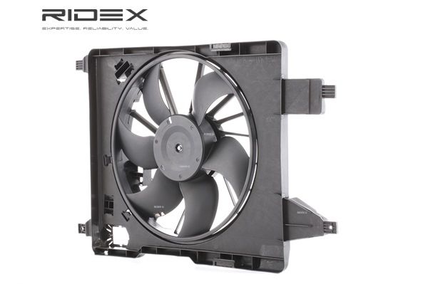 RIDEX 508R0019: Ventilador de radiador 380mm, com motor elétrico, com estrutura do ventilador do radiador (caixilho)