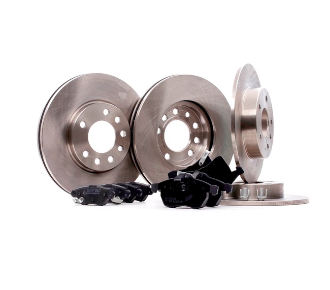 STARK SKBK-1090309: Kit de discos de freno y pastillas Eje delantero, Eje trasero, Ø: 264, 280mm, macizo, ventilación interna