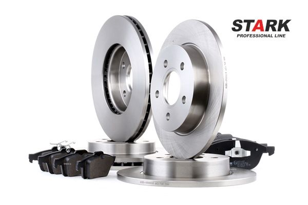 STARK SKBK-1090324 Bremsscheiben und -beläge Hinterachse, Vorderachse, Ø: 278, 265mm, innenbelüftet, voll