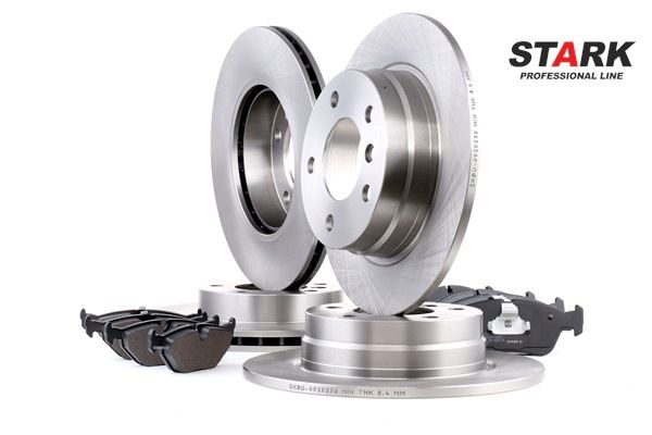 STARK SKBK-1090326: Souprava brzd, koutocova brzda Zadní náprava, přední osa, R: 286, 280mm, vnitřně větráno, plný