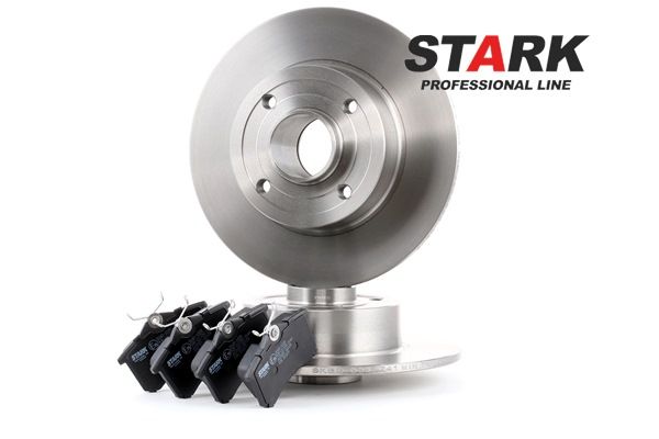 STARK SKBK-1090327: Kit de discos de freno y pastillas Eje trasero, Ø: 240mm, macizo