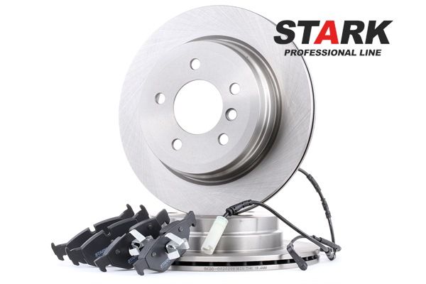 STARK SKBK-1090333: Kit de discos de freno y pastillas Eje trasero, Ø: 300mm, ventilado