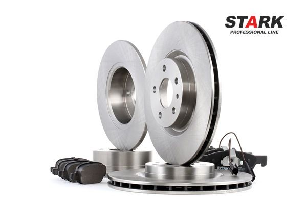STARK SKBK-1090338: Souprava brzd, koutocova brzda přední osa, Zadní náprava, R: 251mm, větráno, plný