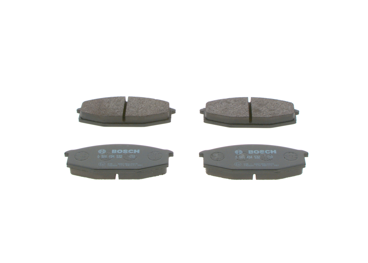BOSCH 0 986 494 532: Piduriklotsid koos paigaldusjuhisega