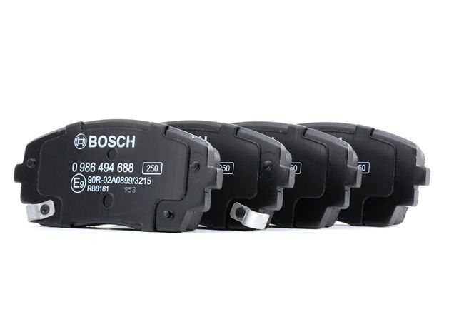 BOSCH 0 986 494 688: Juego de pastillas de freno Chapa antichirridos