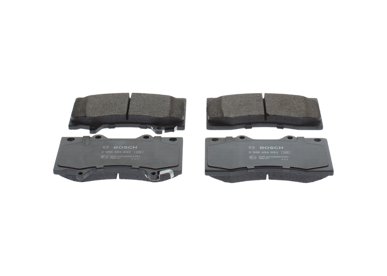 BOSCH 0 986 494 693: Juego de pastillas de freno Chapa antichirridos