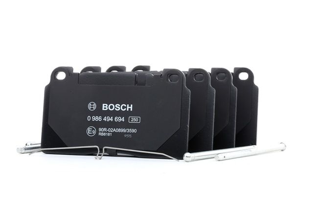 BOSCH 0 986 494 694: Fékbetét készlet, tárcsafék Rugóval, csikorgásgátló lemezzel