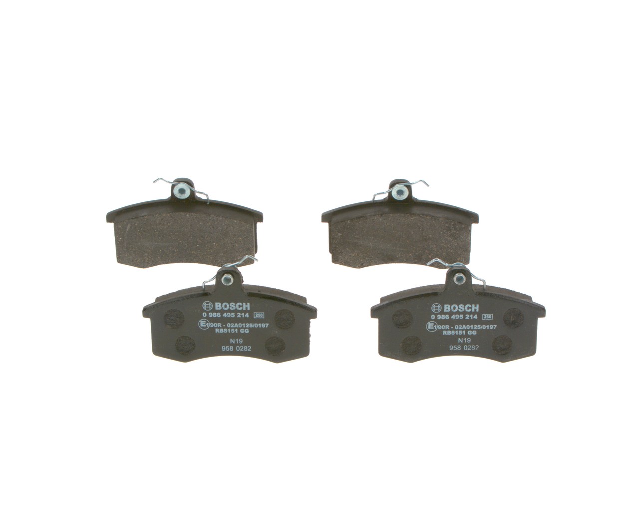 BOSCH 0 986 495 214 Sada brzdových destiček, kotoučová brzda LADA PRIORA Sikma zadni cast (2172) 82 HP Benzín cena