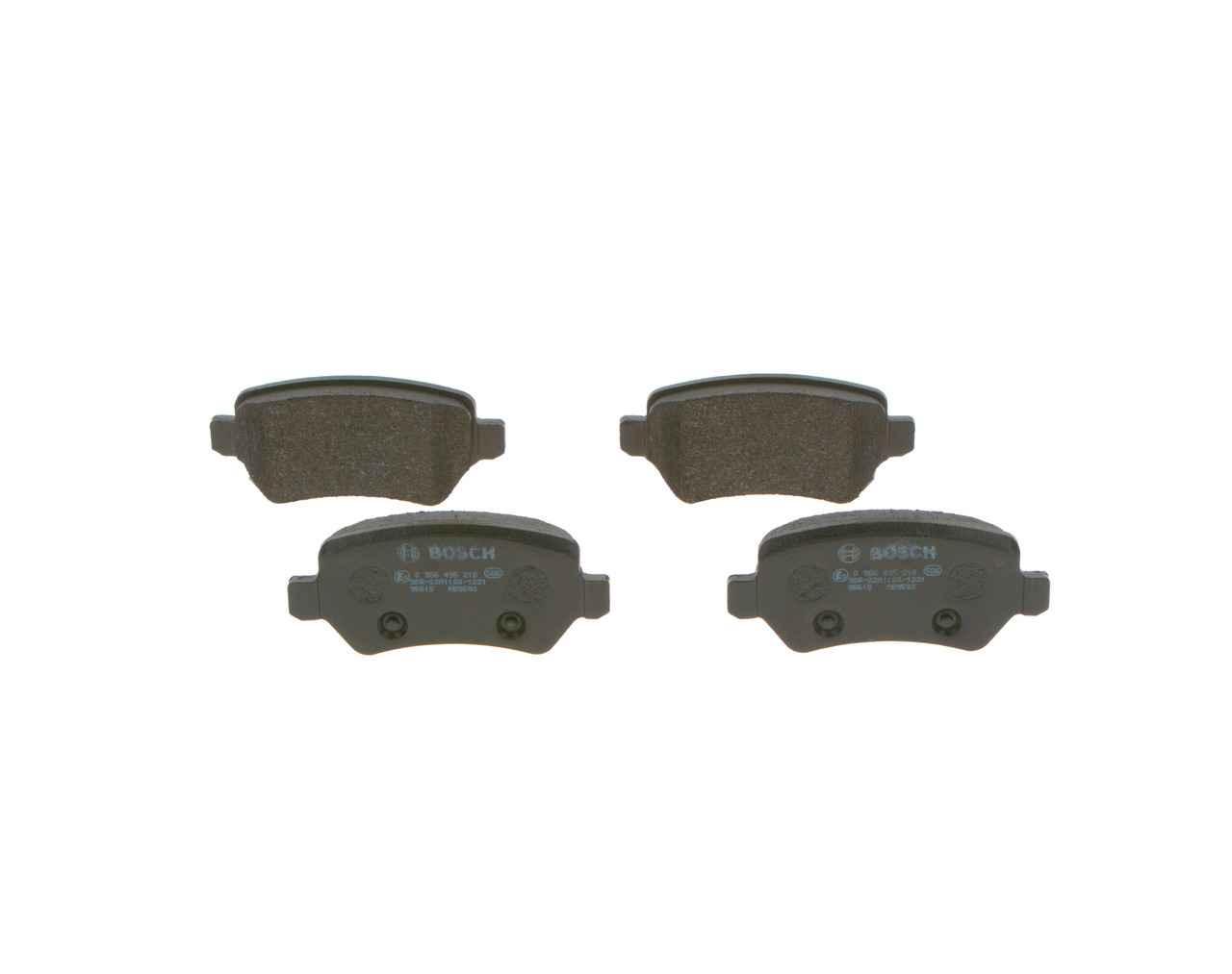 BOSCH 0 986 495 218: Piduriklotsid koos paigaldusjuhisega