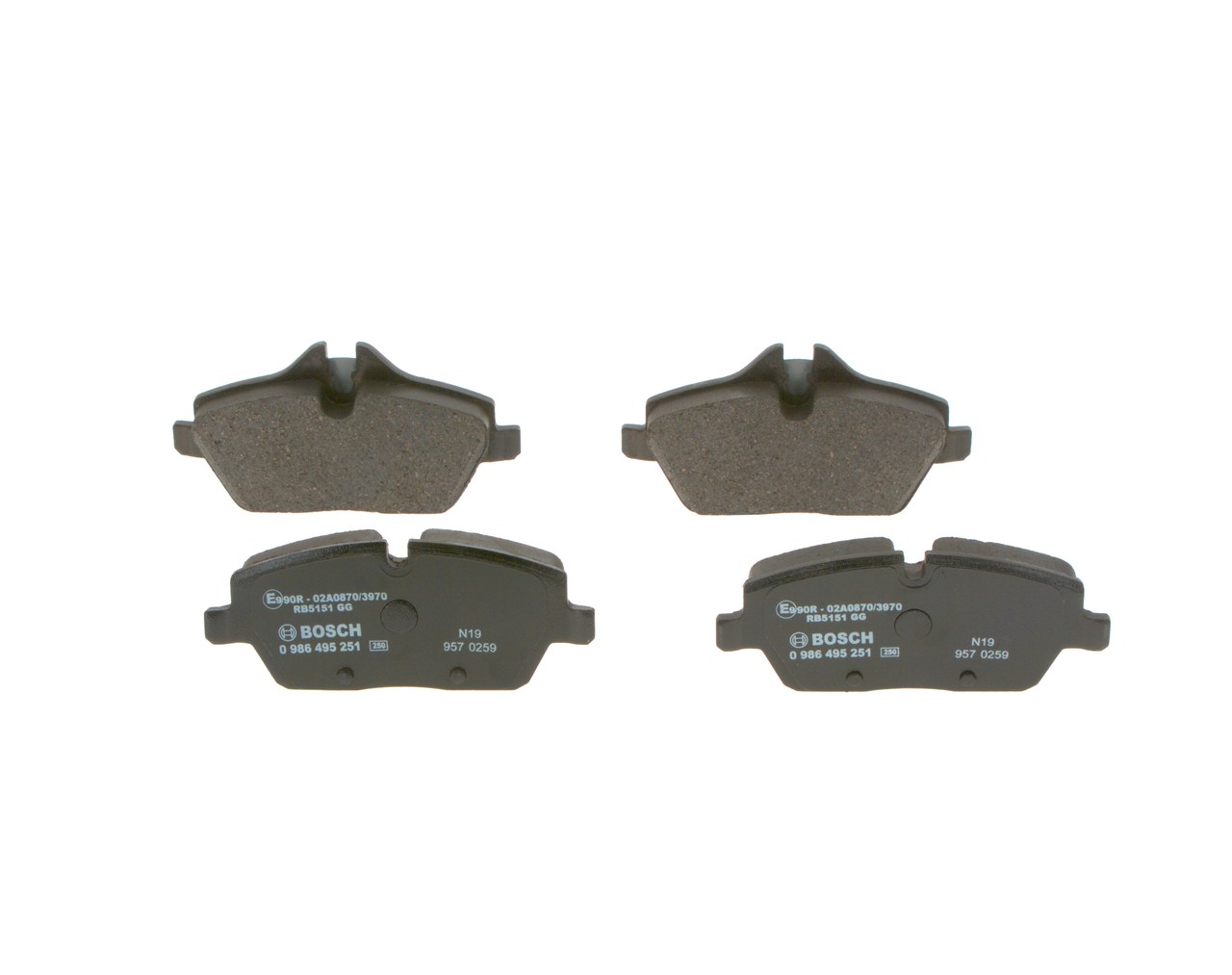 BOSCH 0 986 495 251 Remblokken MINI Hatchback (R56) 90 Pk Diesel kosten