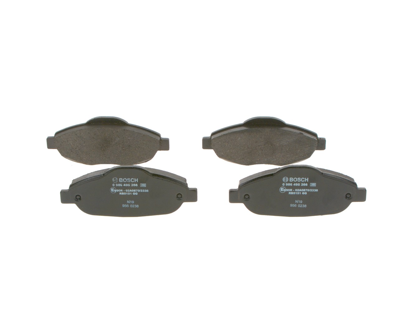 BOSCH 0 986 495 266: Bremsbeläge mit Anti-Quietsch-Blech