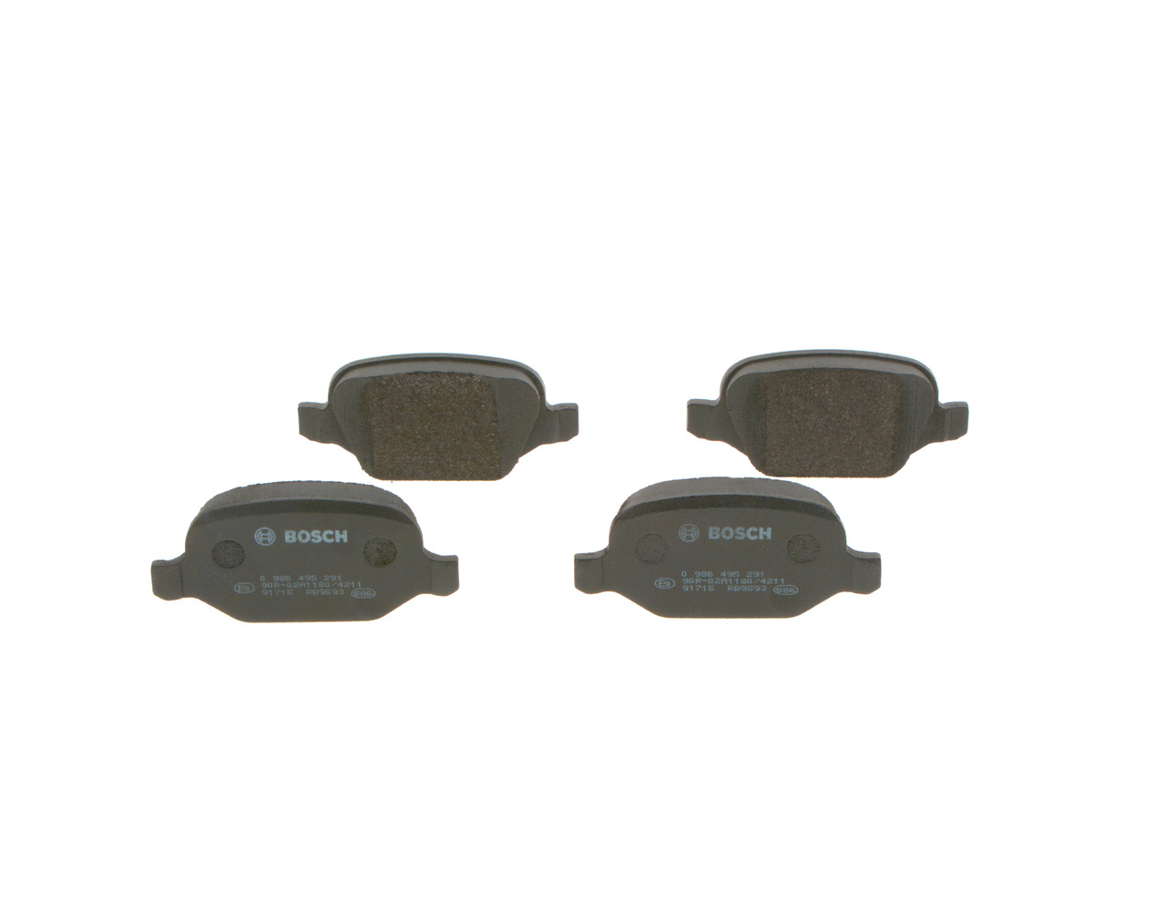 BOSCH 0 986 495 291: Juego de pastillas de freno Chapa antichirridos, con instrucciones de montaje