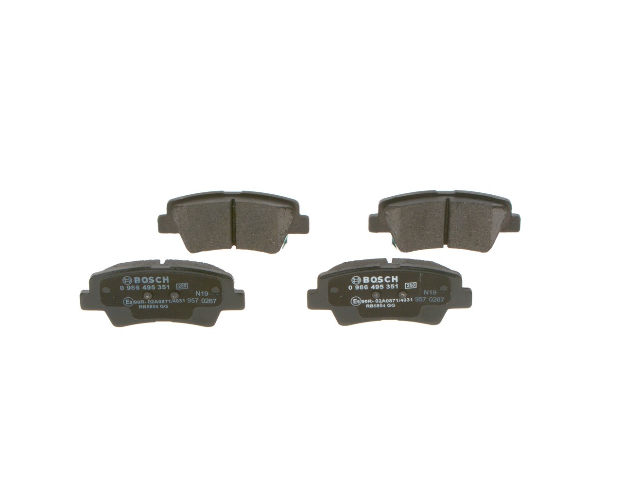 BOSCH 0 986 495 351: Bremsbeläge mit Anti-Quietsch-Blech