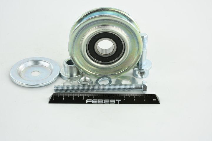 FEBEST 0487-K96W: Polea tensora, correa poli V Ø: 76mm, Ø: 76mm